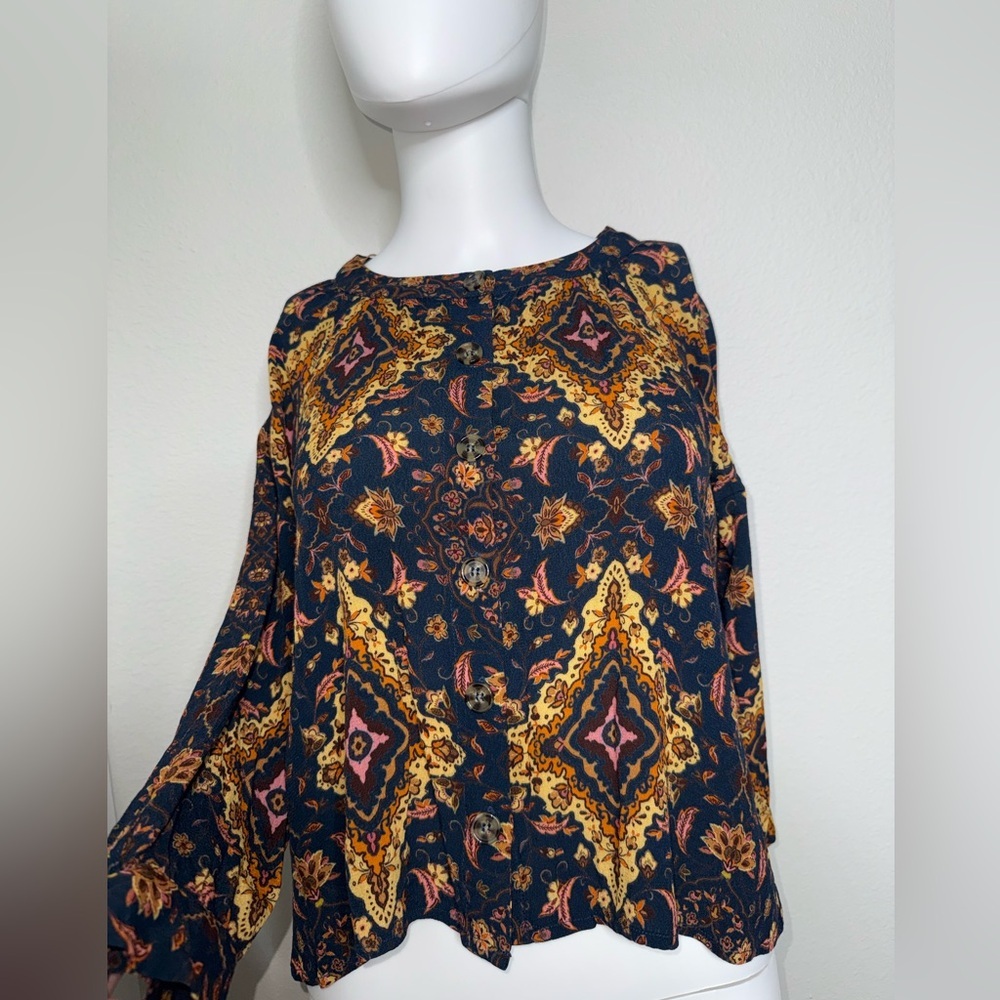 Anthropologie X Kachel Aleska Harvest Blouse 4 - Picture 5 of 7